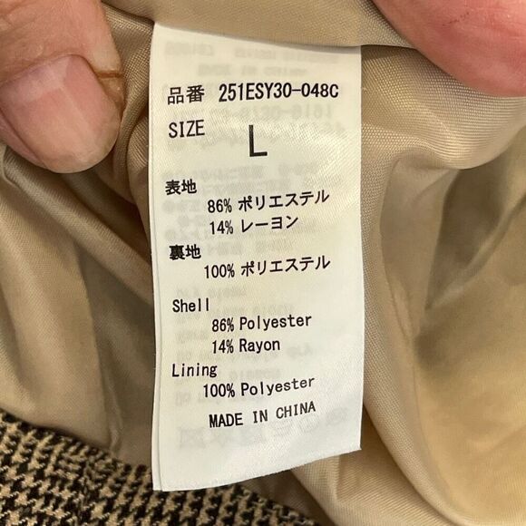 Azul by Moussy Black White Rayon Blend Long Sleeve Plaid Snap Jacket Size Large - Picture 9 of 10